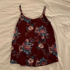 Kohl’s Pink Republic Maroon Floral Camisole